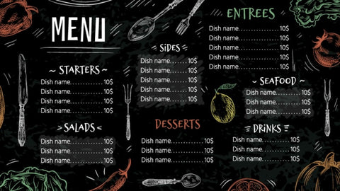 Création de menu restaurant/snack dépliant 3 volets